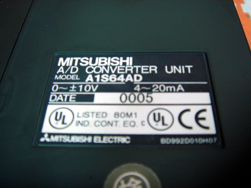 MITSUBISHI A/D CONVERTER A1S64AD 裕益科技自動化設備可程式編碼器PLC分散式控制系統DCS